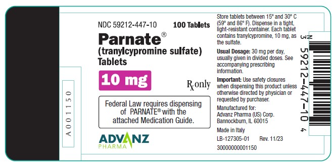 PARNATE 10 MG TABLET - DIN 01919598