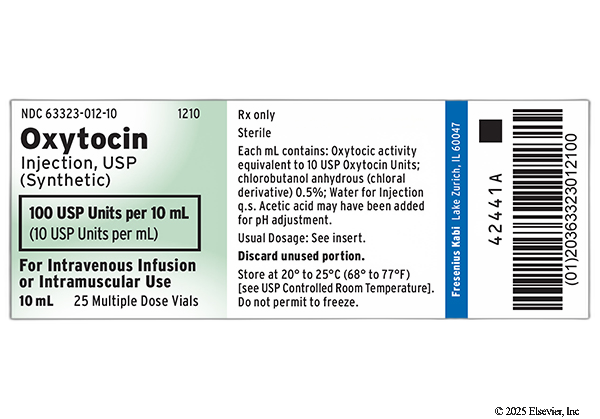 OXYTOCIN INJECTION, USP 10 UNIT SOLUTION - DIN 02139561
