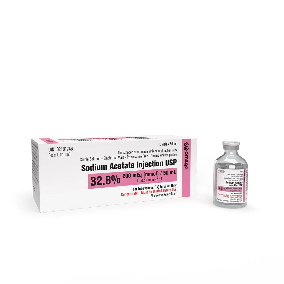 SODIUM ACETATE INJECTION USP 328 MG Solution - DIN 02181746