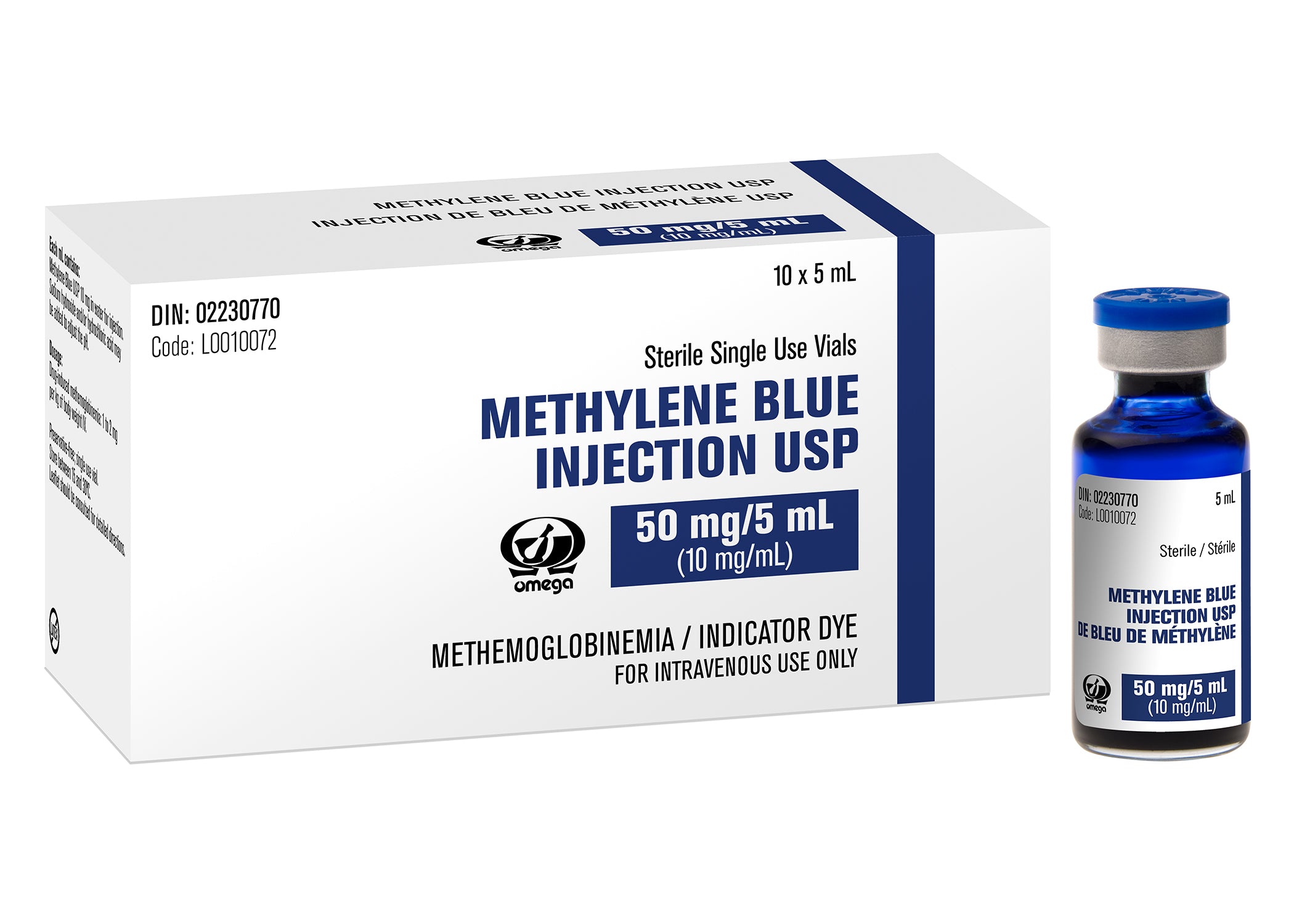 METHYLENE BLUE INJECTION USP 10 MG LIQUID - DIN 02230770