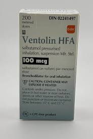VENTOLIN HFA 100 MCG METERED-DOSE AEROSOL - DIN 02241497