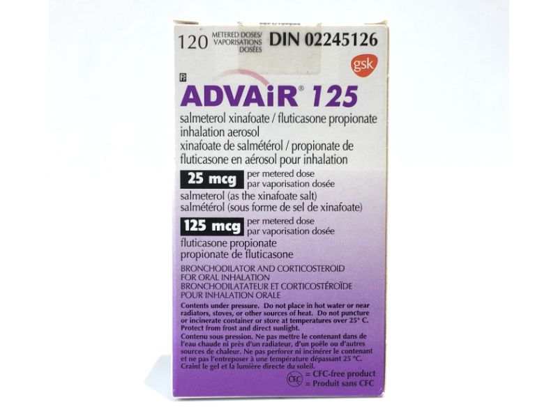 ADVAIR 125MCG AEROSOL, METERED DOSE - DIN 02245126