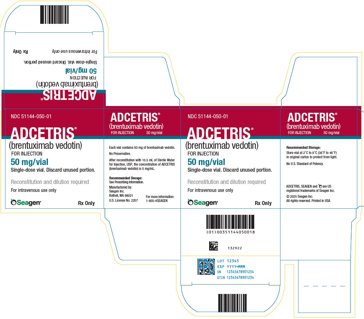 ADCETRIS 50 MG POWDER FOR SOLUTION - DIN 02401347