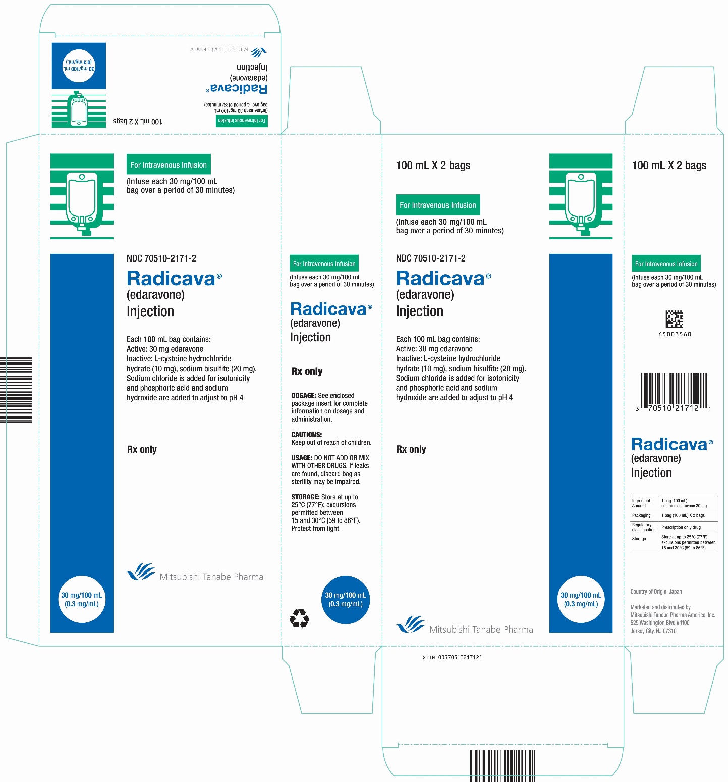 RADICAVA 105 MG / 5 ML Suspension - DIN 02532611