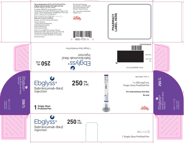 EBGLYSS 250 MG / 2 ML SOLUTION - DIN 02549123