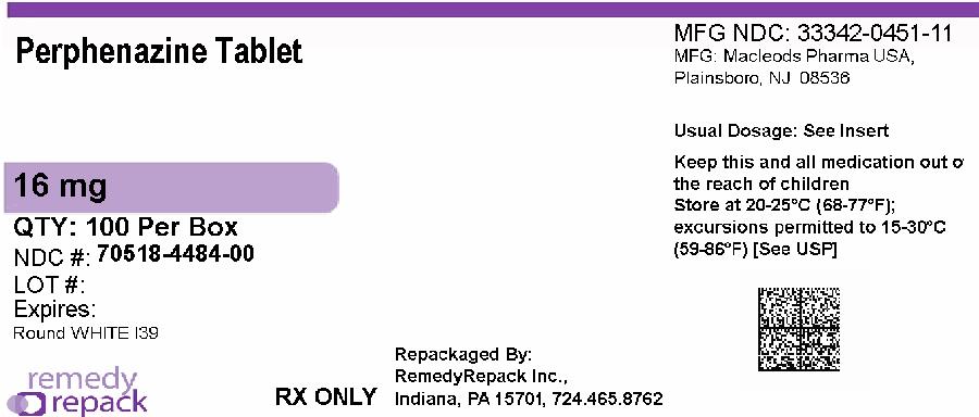 PERPHENAZINE 4 MG TABLET - DIN 00335126