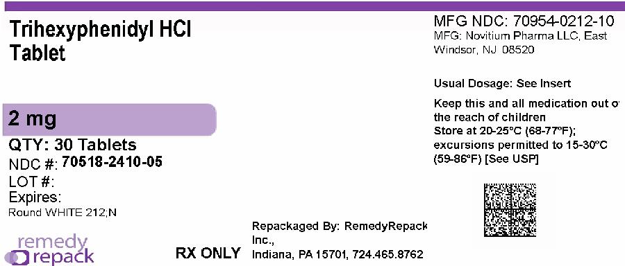 TRIHEXYPHENIDYL 5 MG TABLET - DIN 00545074
